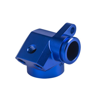 High quality custom made CNC machining anodized aluminum thermostat housing for motorcycle and snowbike