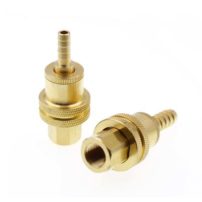 Best selling custom CNC turning high pressure brass quick release hydraulic coupling